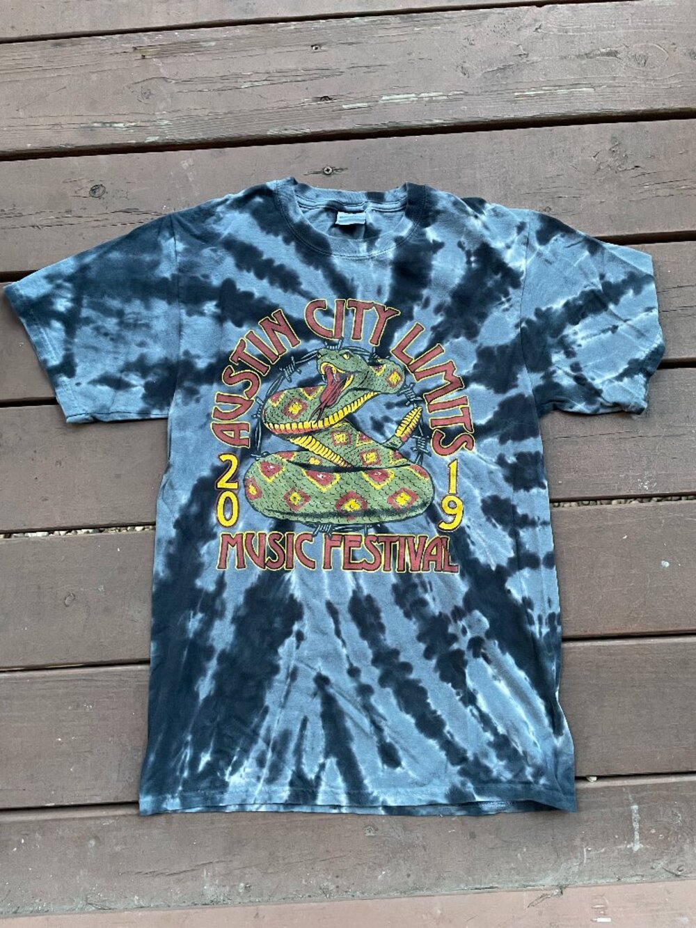Austin City Limits ACL Vintage 2019 Tie Dye Line Up Tee - Size S